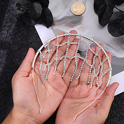 1Pc Rhinestone Tassel Hair Bands for Women&nbsp;AJEW-CY0001-99