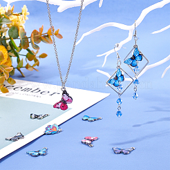 40Pcs 10 Colors Printed Alloy Pendants&nbsp;FIND-SC0001-78