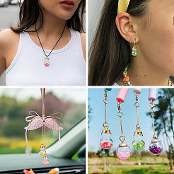 32Pcs 8 Colors Glass Gourd Pendants&nbsp;GLAA-TA0001-53