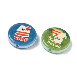 Baking Painted & Printed Opaque Resin Beads&nbsp;RE-CBA391A-03