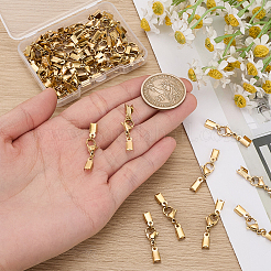 40Pcs 304 Stainless Steel Lobster Claw Clasps with Cord Ends&nbsp;STAS-SC0021-08