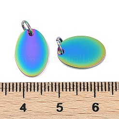 Ion Plating(IP) 304 Stainless Steel Stamping Blank Tag Charms&nbsp;STAS-I311-34RC