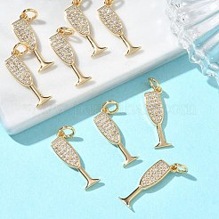 SHEGRACE Brass Clear Cubic Zirconia Charms&nbsp;XGRQ3P578-631G