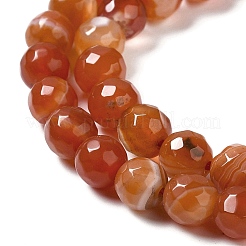 Natural Striped Agate/Banded Agate Beads Strands&nbsp;G-A246-8mm-03