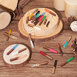 26Pcs 13 Styles Transparent & Opaque Resin & Walnut Wood Pendants&nbsp;RESI-TA0002-57