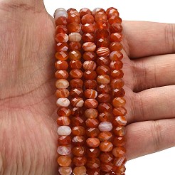 Natural Banded Agate Beads Strands&nbsp;G-Z111-A01-06