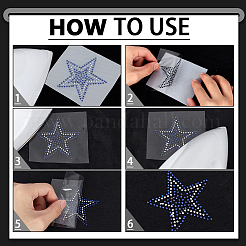 Star shape Glass Hotfix Rhinestone&nbsp;DIY-WH0558-99A