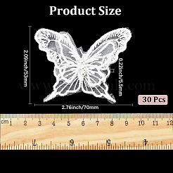 30Pcs Polyester Butterfly Lace Appliques&nbsp;DIY-CY0001-65B