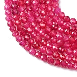 Lab Grown Red Corundum Beads Strands&nbsp;G-Z123-A01-3mm