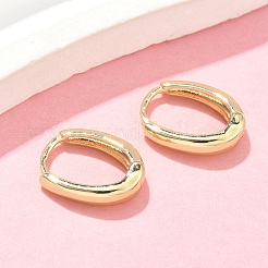 Oval Brass Hoop Earrings&nbsp;EJEW-Z102-33G