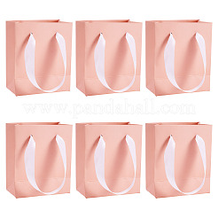 6Pcs Rectangle Paper Gift Storage Bags with Ribbon Handles&nbsp;ABAG-TA0001-65D