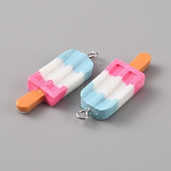 Three Color Opaque Resin Pendants&nbsp;RESI-TAC0010-66D