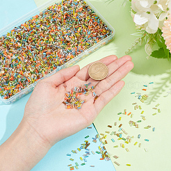 5400pcs 12 Colors Plated Glass Bugle Beads&nbsp;SEED-PH0002-32