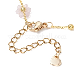 Brass Flower Link Chains Bracelets&nbsp;BJEW-JB13003