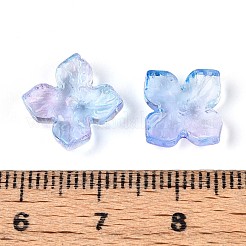 Baking Paint Transparent Glass Bead Caps&nbsp;X-DGLA-N014-04B