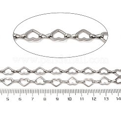 304 Stainless Steel Heart Link Chains&nbsp;CHS-S012-18P