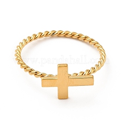 304 Stainless Steel Signet Finger Ring&nbsp;RJEW-P036-01G-A
