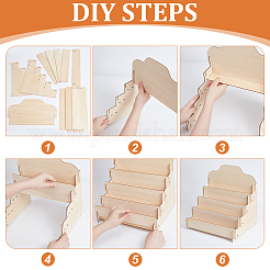2 Bags 4-Slot Wood Display Risers&nbsp;ODIS-UN0001-18