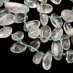 Natural Green Lodolite Quartz Beads Strands&nbsp;G-P604-A20-01