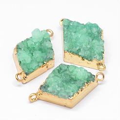 Electroplated Natural & Dyed Druzy Agate Links connectors&nbsp;G-N0168-017