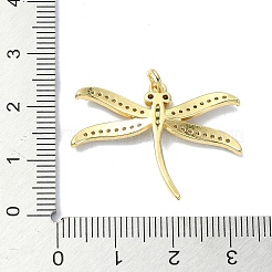 Rack Plating Real 18K Gold Plated Brass Micro Pave Cubic Zirconia Pendants&nbsp;KK-B084-14G