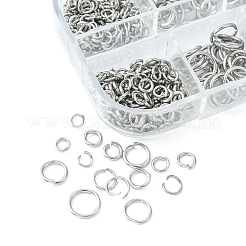 865Pcs 12 Styles 304 Stainless Steel Open Jump Rings&nbsp;STAS-YW0002-60
