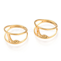 Ion Plating(IP) 304 Stainless Steel High-Heeled Shoes Adjustable Ring for Women&nbsp;RJEW-T027-07G