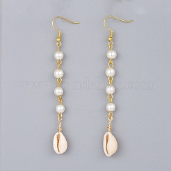 Glass Pearl Dangle Earrings&nbsp;EJEW-JE03187