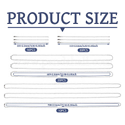 4 Styles Iron Ball Chains for Price Tag Chains&nbsp;FIND-TA0006-11