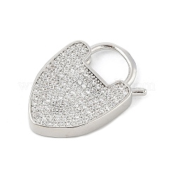 Brass Micro Pave Cubic Zirconia Pendants&nbsp;KK-P299-13P