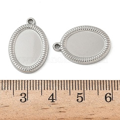 304 Stainless Steel Pendant Cabochon Settings&nbsp;STAS-D127-18A-P