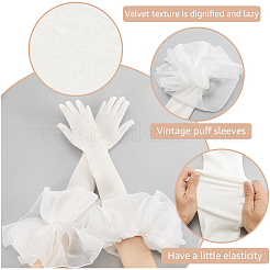 Velvet Long Finger Gloves&nbsp;AJEW-WH20067-005C