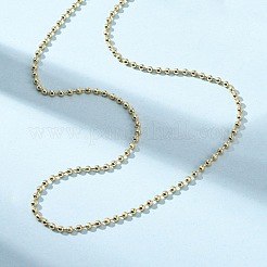 2MM Brass Ball Chain Necklaces&nbsp;MAK-L045-07G