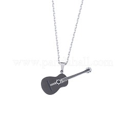 Guitar 667 Stainless Steel with Alloy Pendant Necklaces&nbsp;FS-WGCE0ED-02