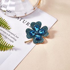 Cubic Zirconia Clover Brooch Pin&nbsp;JBR105E