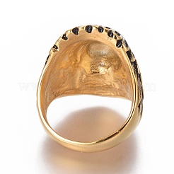 Men's Ion Plating(IP) 304 Stainless Steel Finger Rings&nbsp;RJEW-E162-14AG