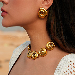 Alloy Link Bracelets & Stud Earrings & Chain Necklaces & Rings Sets&nbsp;WG57653-01