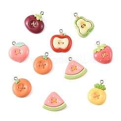 24Pcs 8 Styles Opaque Resin Pendants&nbsp;CRES-YW0002-78