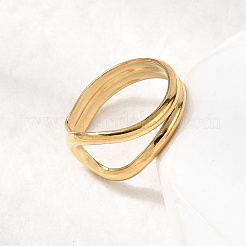 5Pcs 304 Stainless Steel Open Cuff Rings for Women&nbsp;RJEW-K313-04G