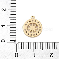 Brass Micro Pave Cubic Zirconia Pendants&nbsp;KK-P289-05G