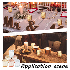 Plated Glass Candle Cups&nbsp;AJEW-GA0001-96