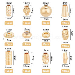 120Pcs 12 Style Brass Beads&nbsp;KK-BC0002-66