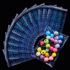 50Pcs Double Face Laser Rectangle PE Cellophane Bags&nbsp;ABAG-TAC0013-14B