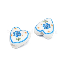 Floral Printed Porcelain Beads&nbsp;PORC-A033-01C
