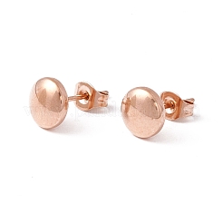 6 Pairs 304 Stainless Steel Flat Round Stud Earrings for Women&nbsp;EJEW-A067-20