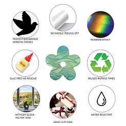 2PCS 2 Styles PVC Stickers Dazzling Color Window Stickers 3D Laser Flower Electrostatic Glass Window Stickers&nbsp;JX826A