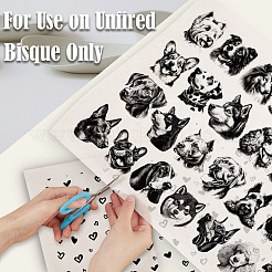 6Pcs 6 Paper Ceramic Decals&nbsp;DIY-SD0002-10C