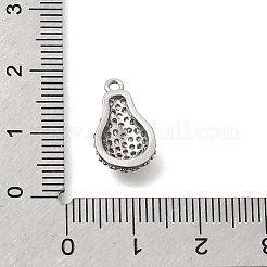 Brass Micro Pave Clear Cubic Zirconia Pendants&nbsp;KK-N289-12P