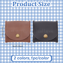 2Pcs 2 Colors Rectangle Cowhide Multipurpose Makeup Bags&nbsp;AJEW-AN0007-40