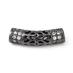 Brass Micro Pave Cubic Zirconia Beads&nbsp;ZIRC-F001-66
